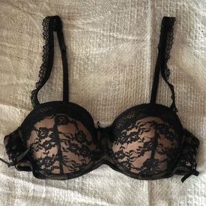 Adore me black laced bra
